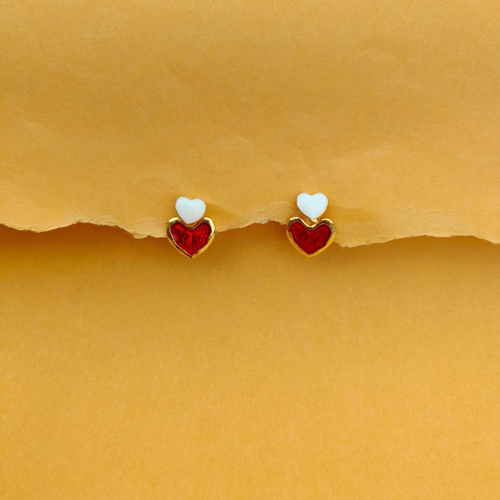 DOUBLE TROUBLE HEART EARRINGS