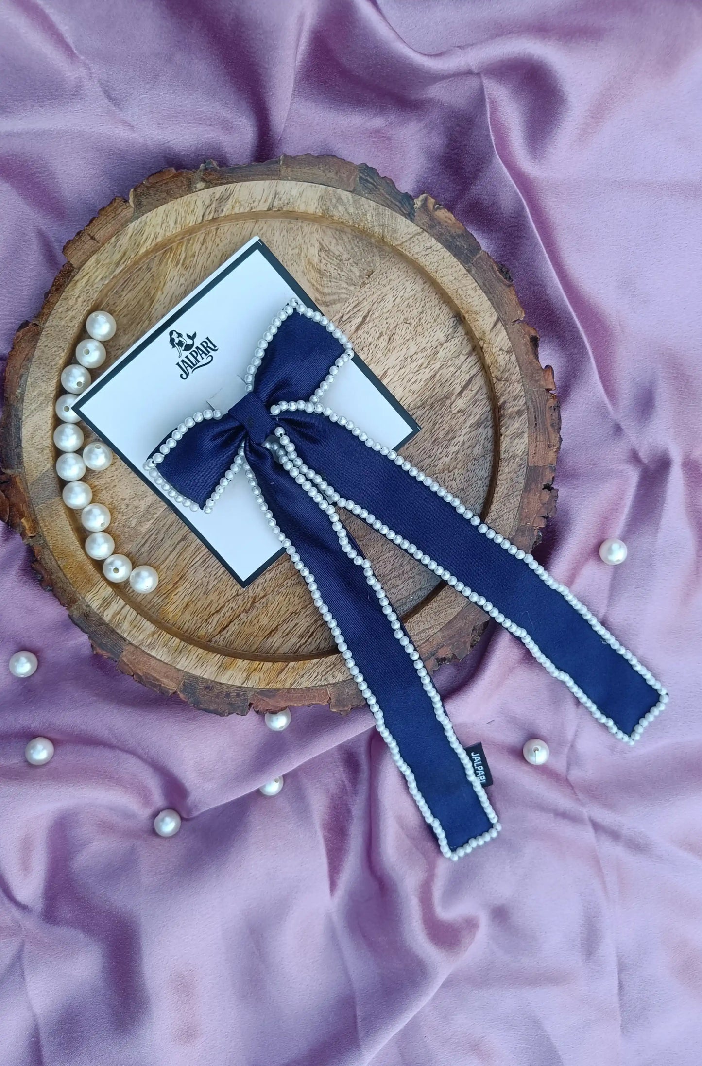 BOW WITH LONG TAIL | SATIN FABRIC