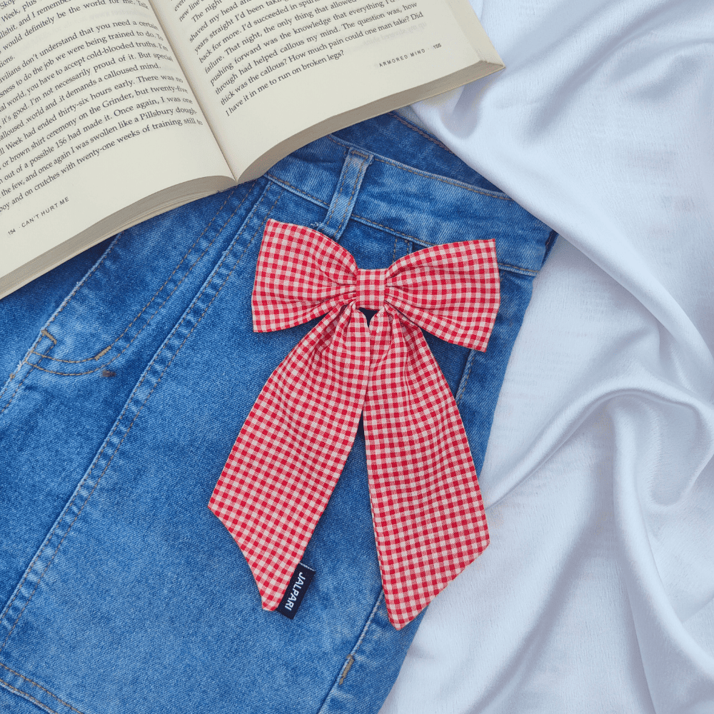 RED AND WHITE GINGHAM COMBO | PACK OF 3 | COTTON FABRIC