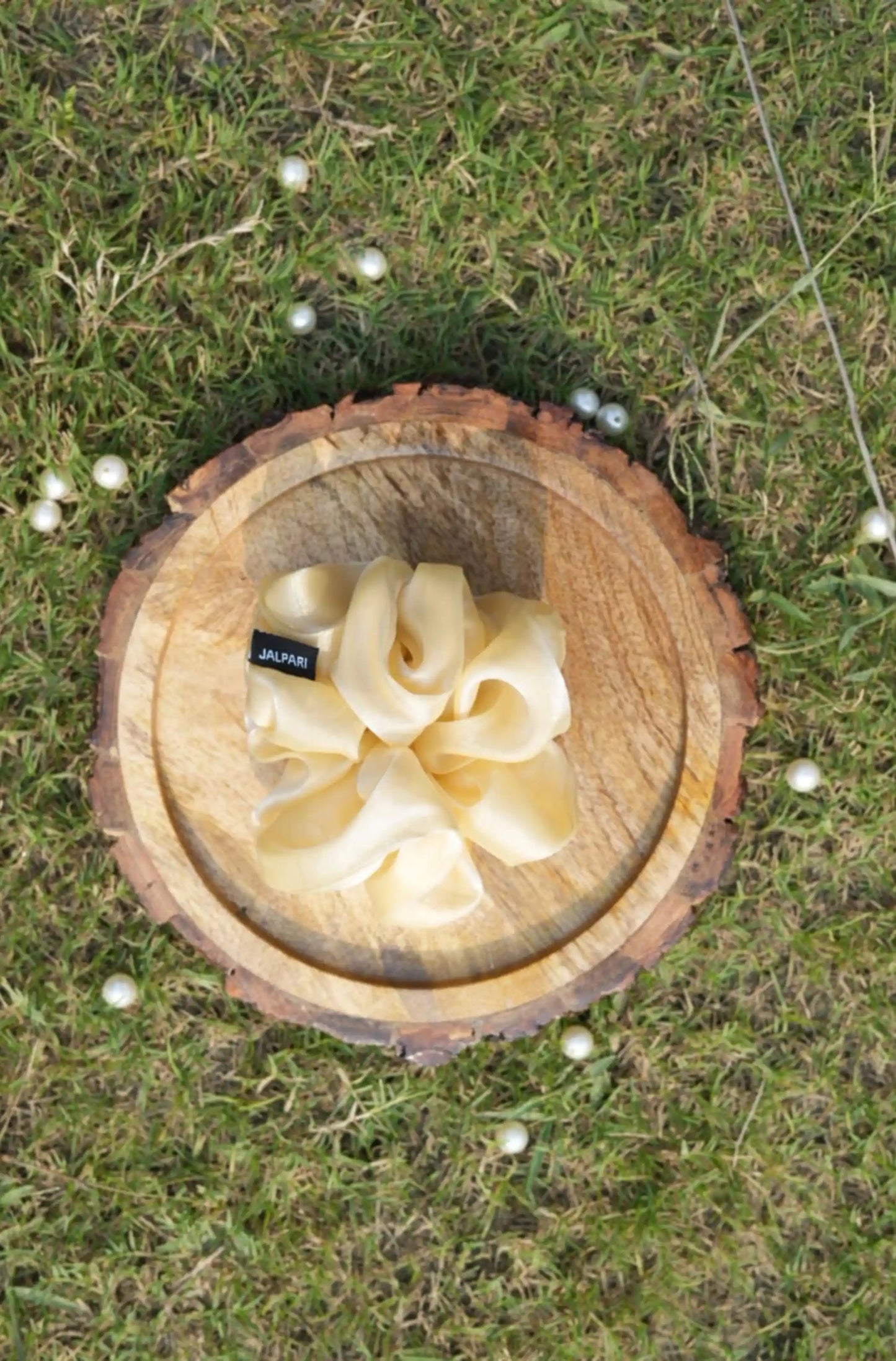 SCRUNCHIE | BUTTER CUP YELLOW COLOUR | JIMMY CHOO FABRIC