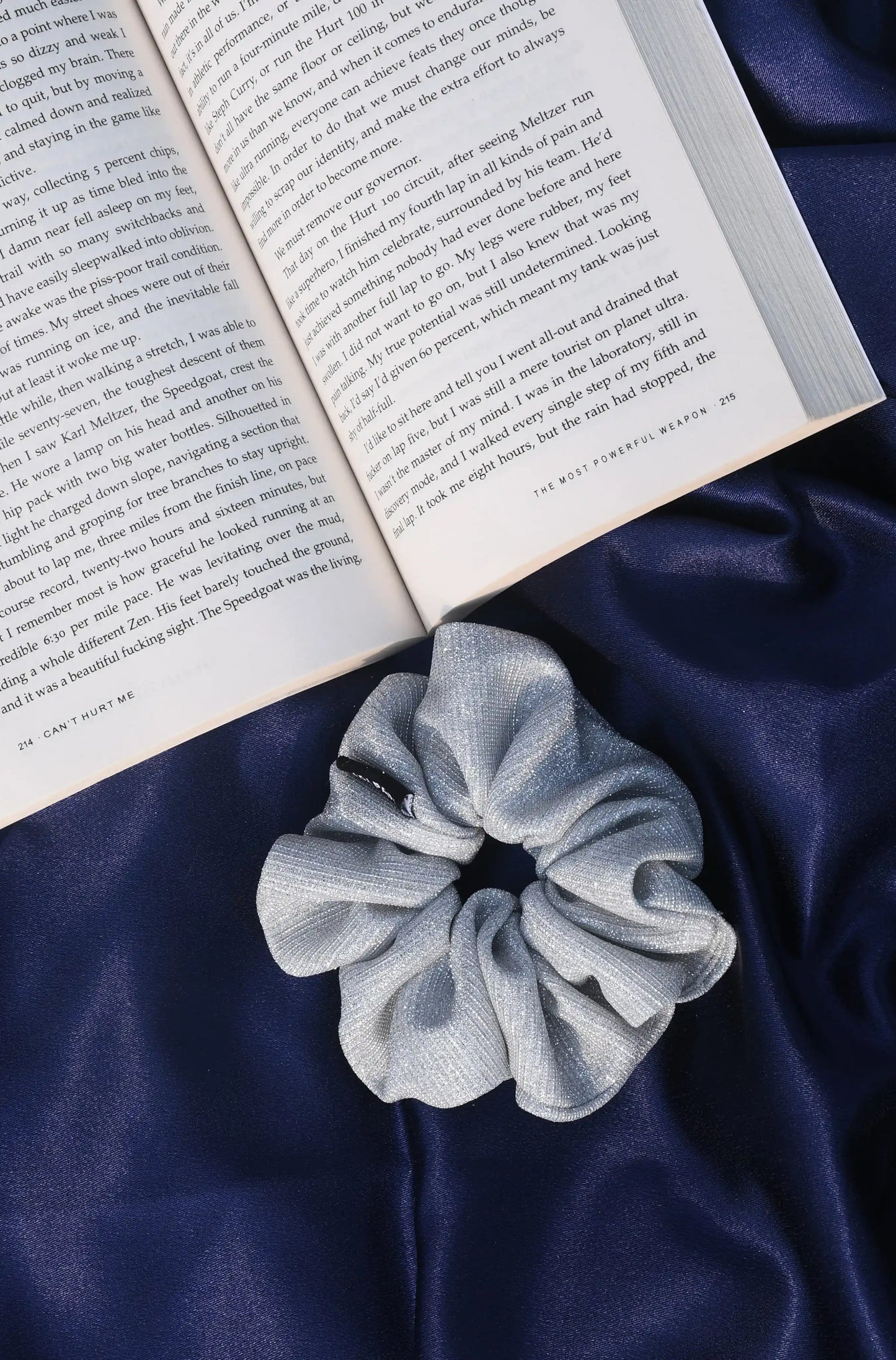 SCRUNCHIE | SILVER SHIMMER | COTTON BLEND