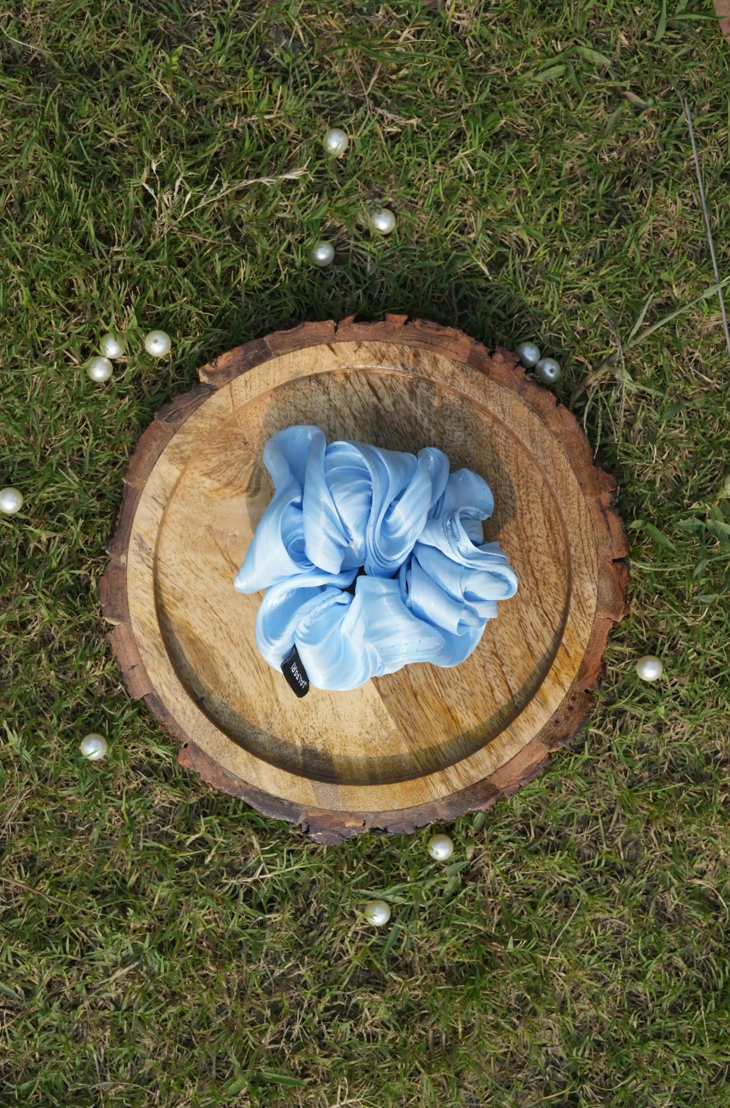 SCRUNCHIE | SKY BLUE COLOUR | JIMMY CHOO FABRIC