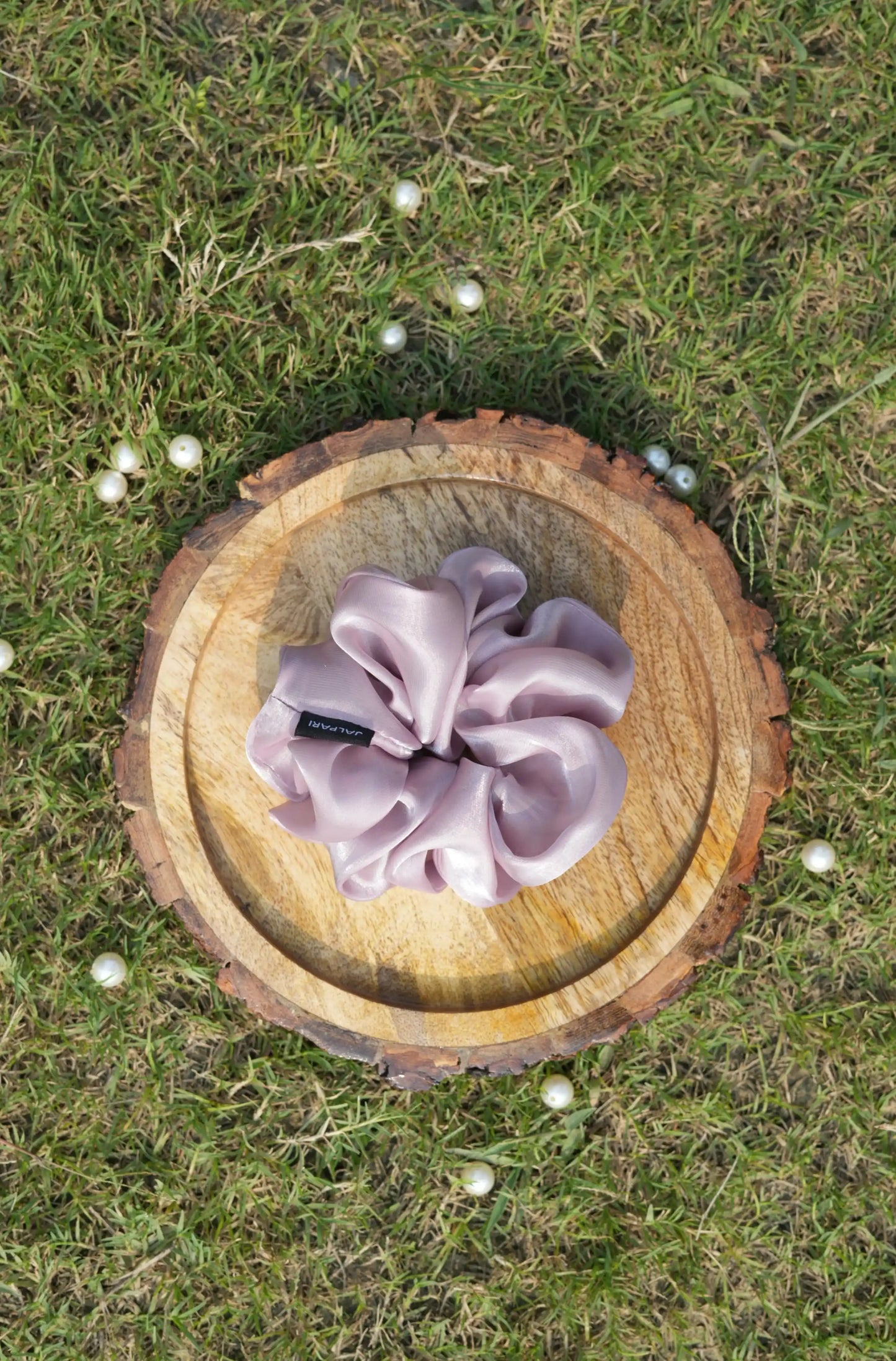 SCRUNCHIE | SOFT LAVENDER COLOUR | JIMMY CHOO FABRIC