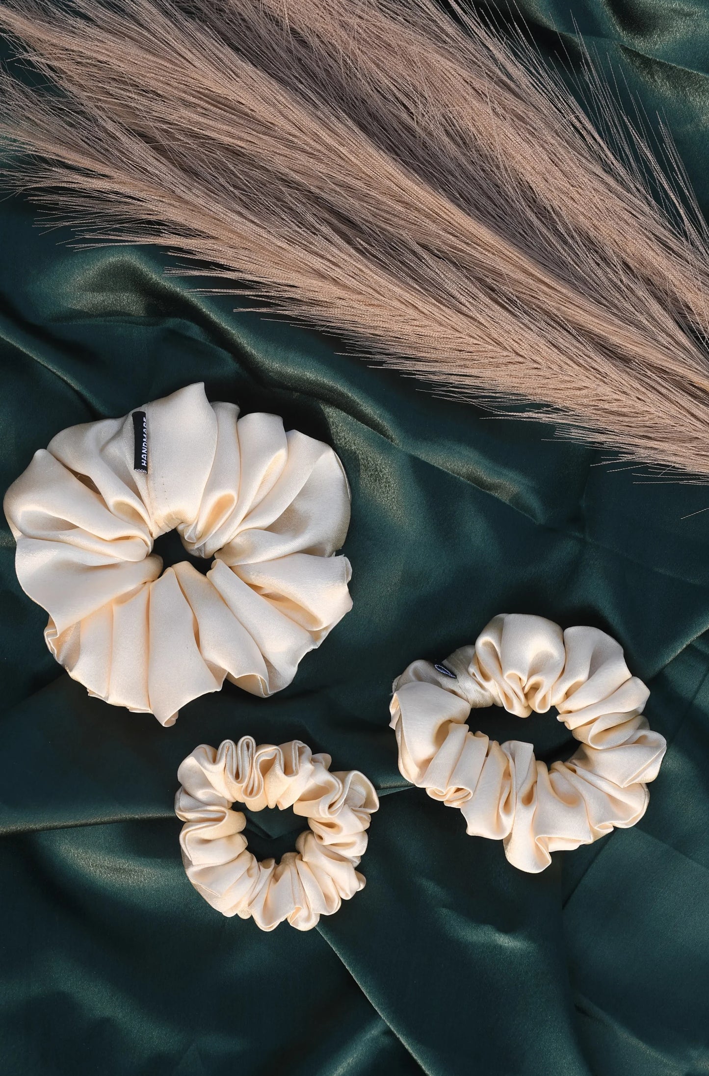 SCRUNCHIE | SOFT CREAM COLOUR | SATIN FABRIC