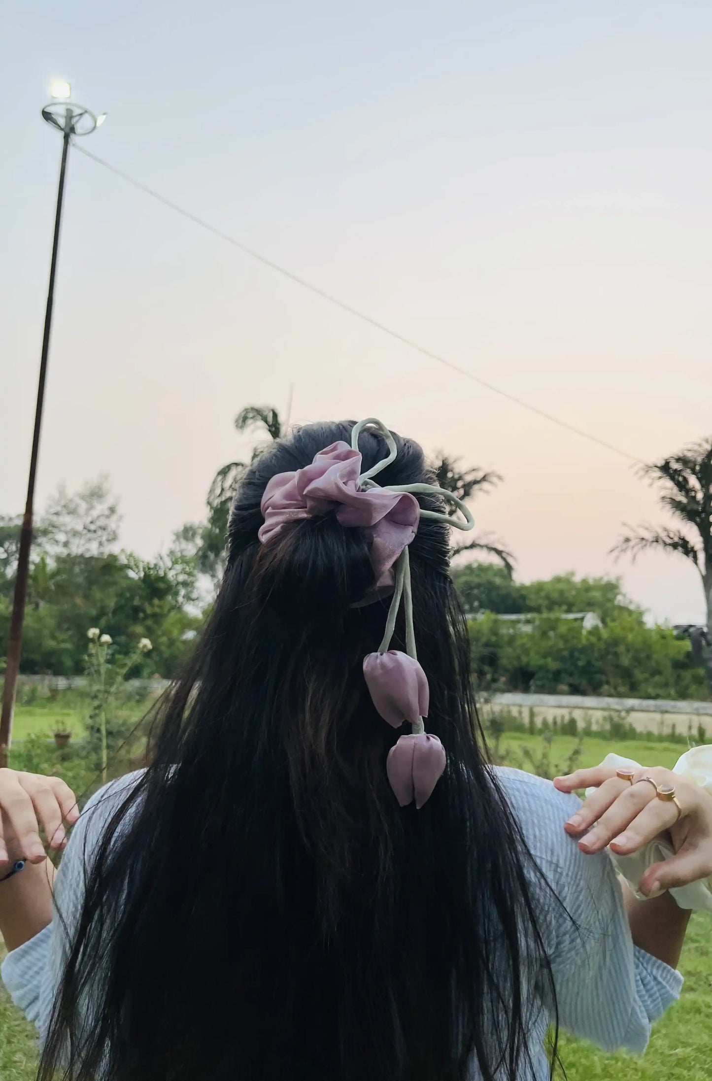 Tulip scrunchies | JIMMY CHOO FABRIC