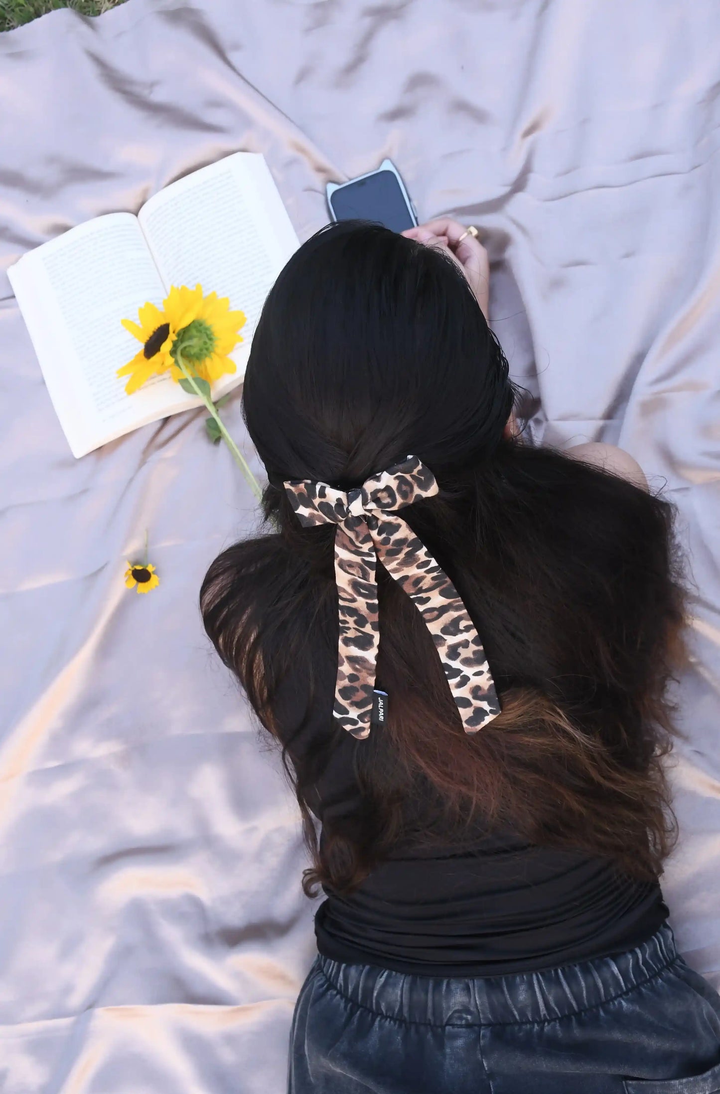 BOW WITH LONG TAIL | PRINTED COTTON FABRIC