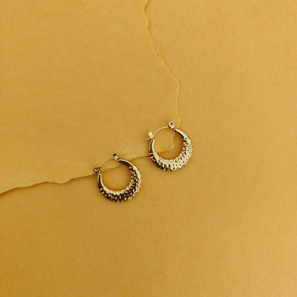 GOLDEN CRATER HOOPS