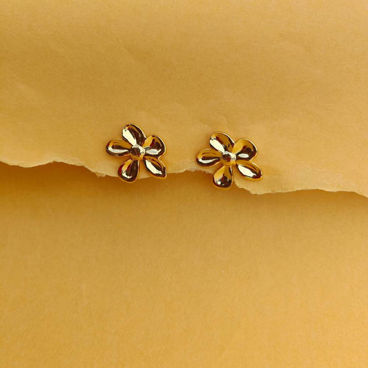 GOLDEN FLOWER STUDS
