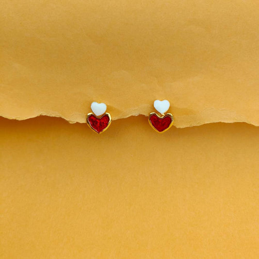 DOUBLE TROUBLE HEART EARRINGS