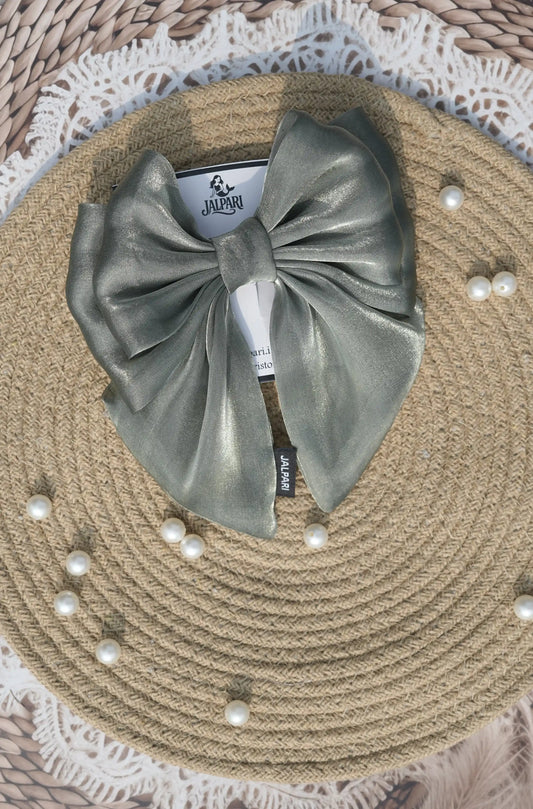 BIGGIE BOWS GREEN JIMMY CHOO FABRIC 
