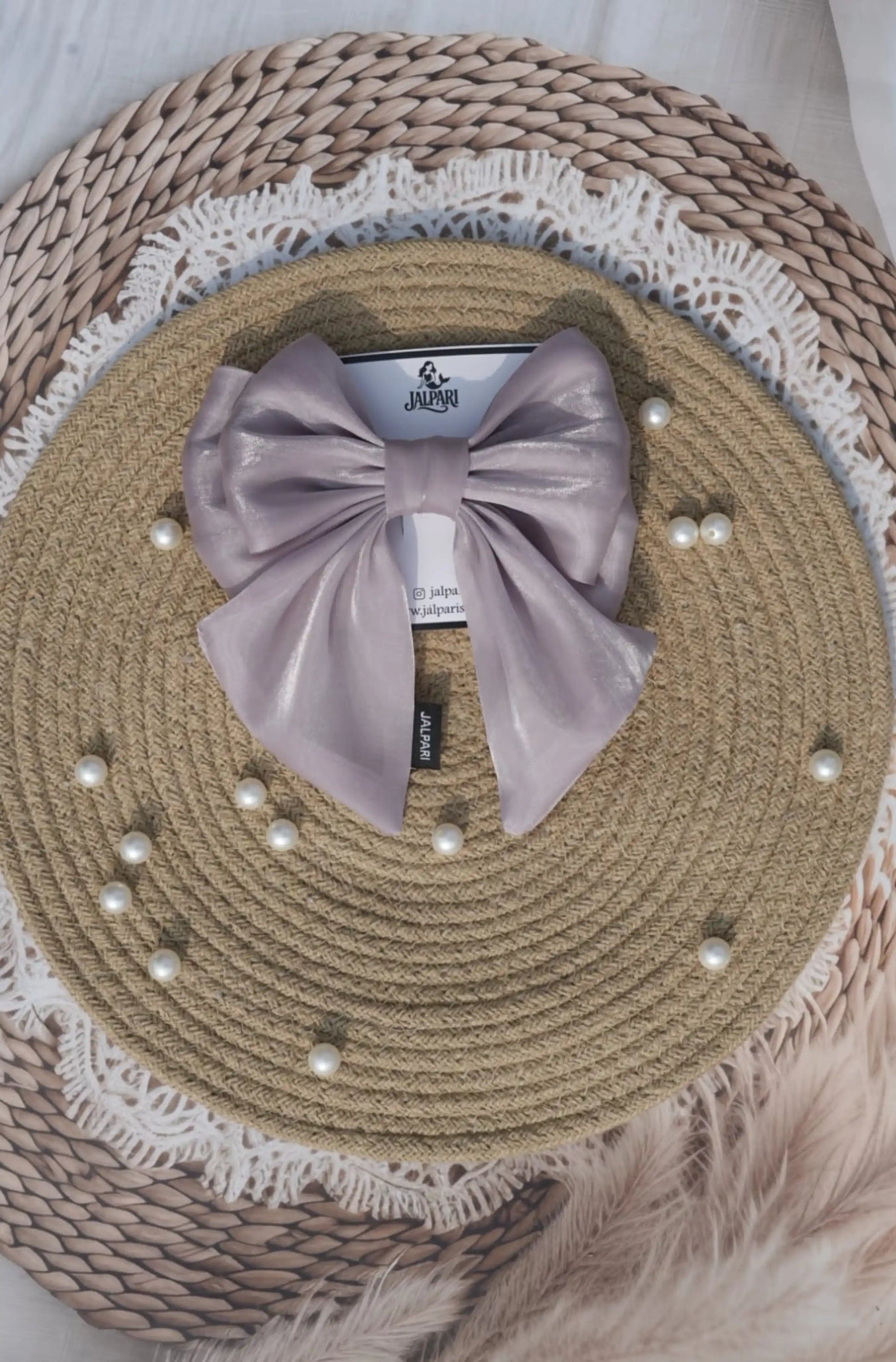 BIGGIE BOWS  PINK JIMMY CHOO FABRIC 