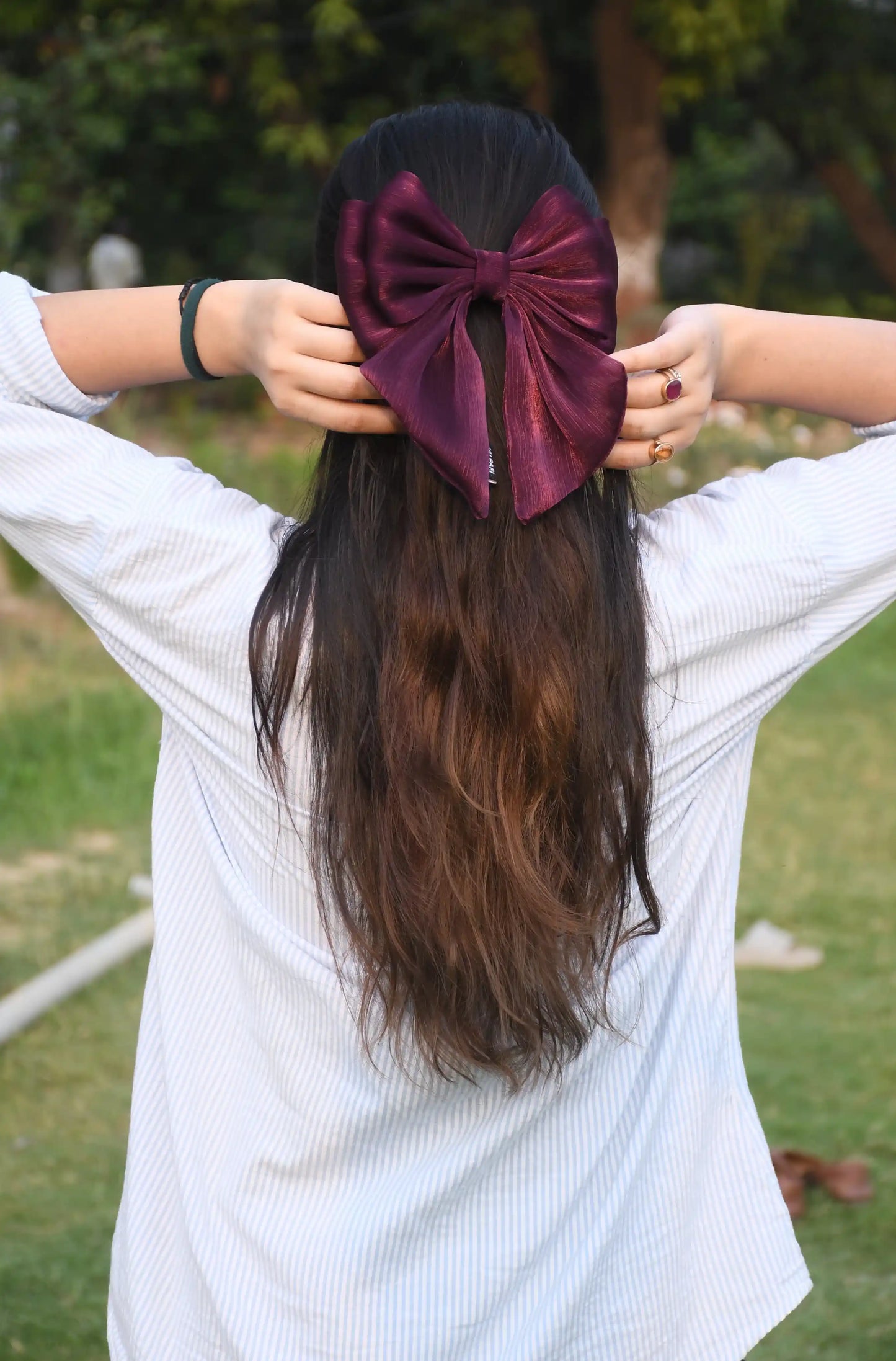 BIGGIE BOWS | JIMMY CHOO FABRIC