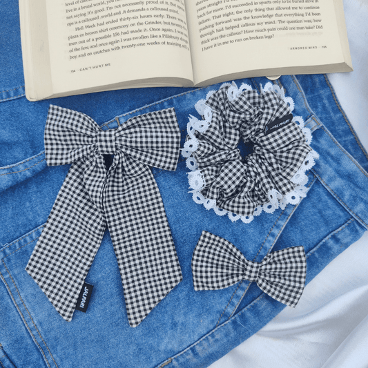 BLACK AND WHITE GINGHAM COMBO | PACK OF 3 | COTTON FABRIC