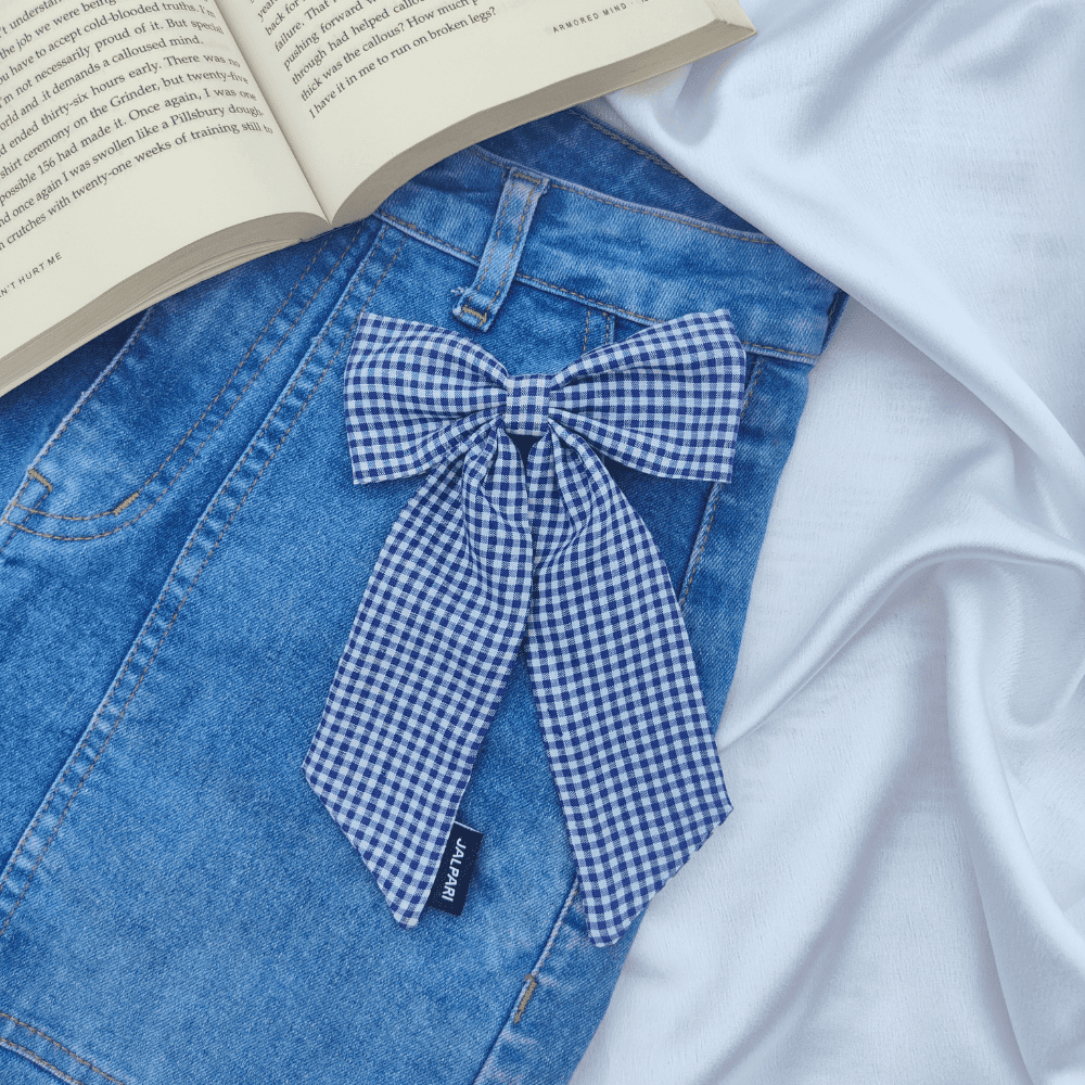 BLUE AND WHITE GINGHAM COMBO | PACK OF 3 | COTTON FABRIC