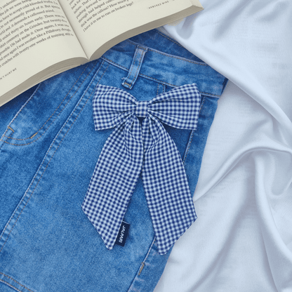 BLUE AND WHITE GINGHAM COMBO | PACK OF 3 | COTTON FABRIC