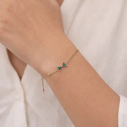 GREEN BOW CHAIN BRACELET | JP-CB-0007 | ANTI-TARNISH