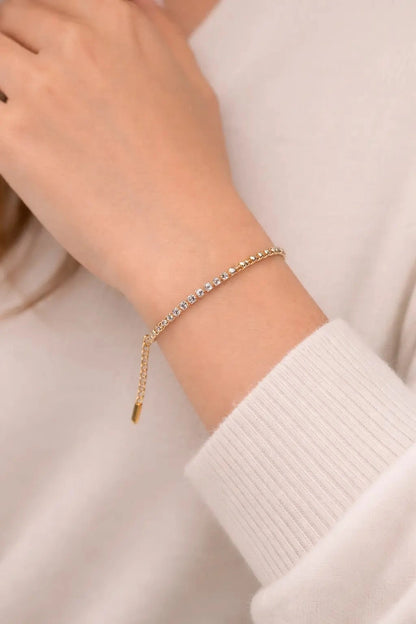 CRYSTAL BEAD CHAIN BRACELET | JP-CB-0016 | ANTI-TARNISH