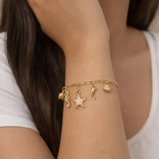 OCEAN CHARM CHAIN BRACELET | JP-CB-0010 | ANTI-TARNISH