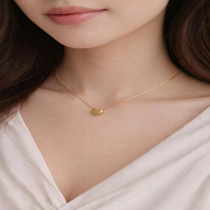 PUFF HEART NECKLACE | JP-NK-0017 | ANTI TARNISH | JALPARI