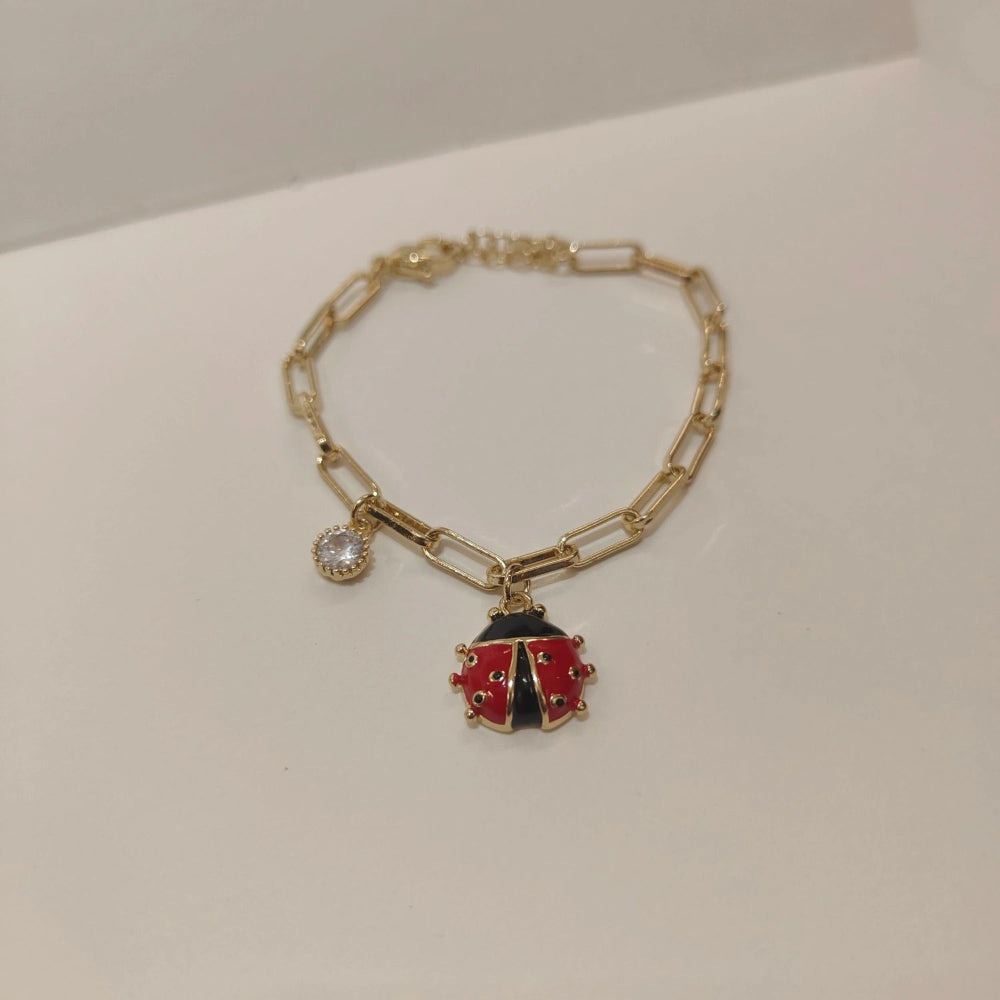 LUCKY LADYBUG CHARM BRACELET | JP-CB-0005 | ANTI-TARNISH