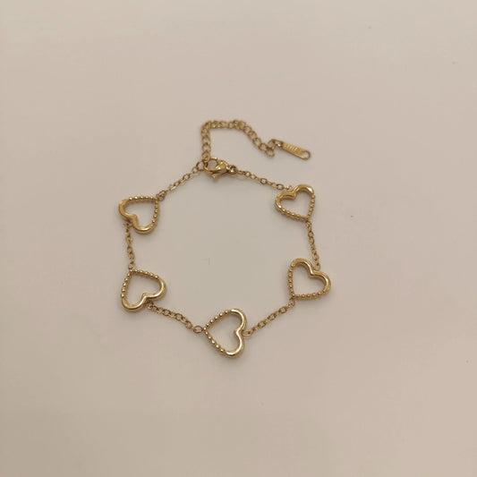 MULTI HEART CHAIN BRACELET | JP-CB-0002 | ANTI-TARNISH
