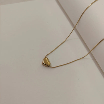 PUFF HEART NECKLACE | JP-NK-0017 | ANTI TARNISH | JALPARI
