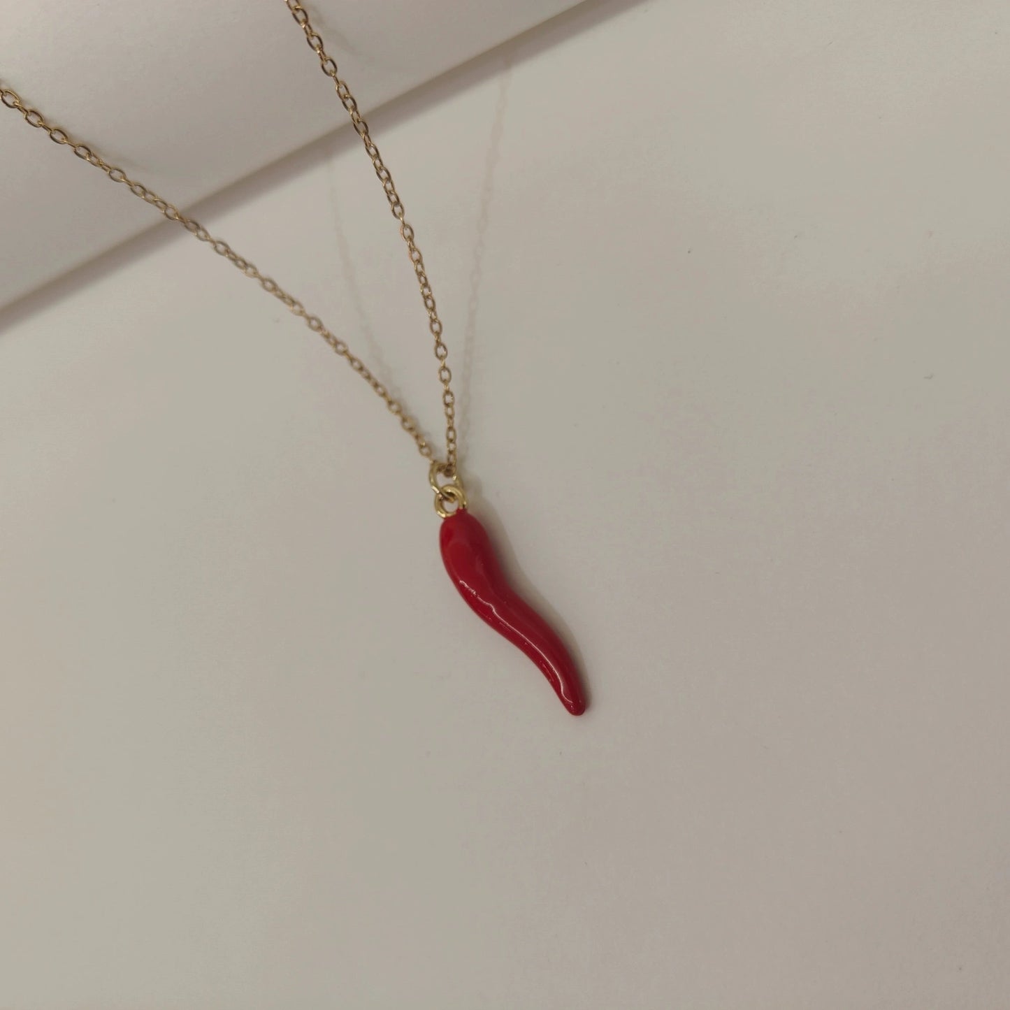 RED MIRCHI ENAMEL NECKLACE | JP-NK-0016 | ANTI TARNISH | JALPARI