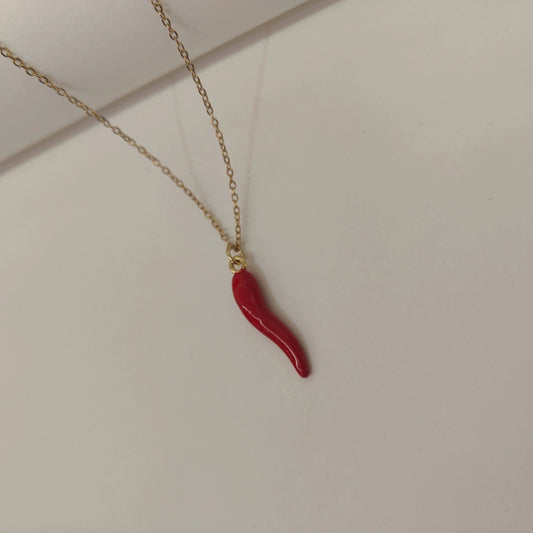 RED MIRCHI ENAMEL NECKLACE | JP-NK-0016 | ANTI TARNISH | JALPARI