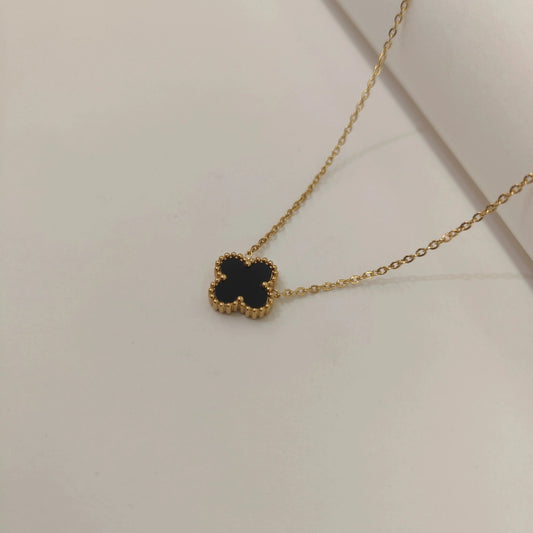 BLACK CLOVER NECKLACE | JP-NK-0015 | ANTI TARNISH | JALPARI