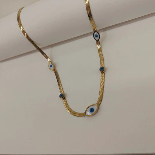 EVIL EYE CHAIN NECKLACE | JP-NK-0022 | ANTI TARNISH | JALPARI
