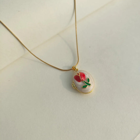 ROSE OPENABLE LOCKET NECKLACE | JP-NK-0027 | ANTI TARNISH | JALPARI