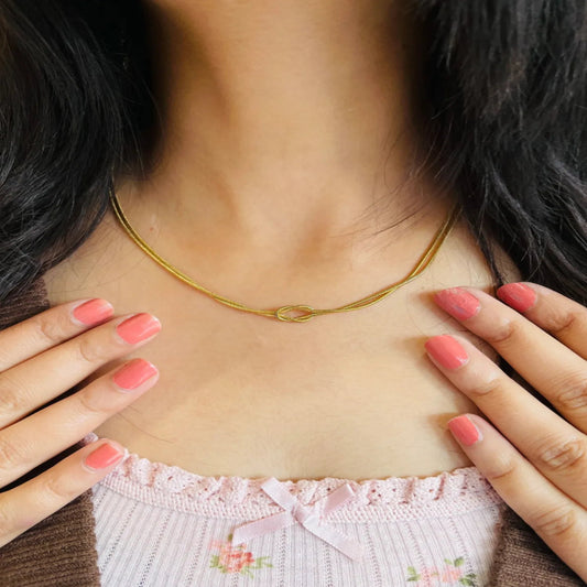 KNOT MINIMAL  NECKLACE | JP-NK-0006 | ANTI TARNISH | JALPARI