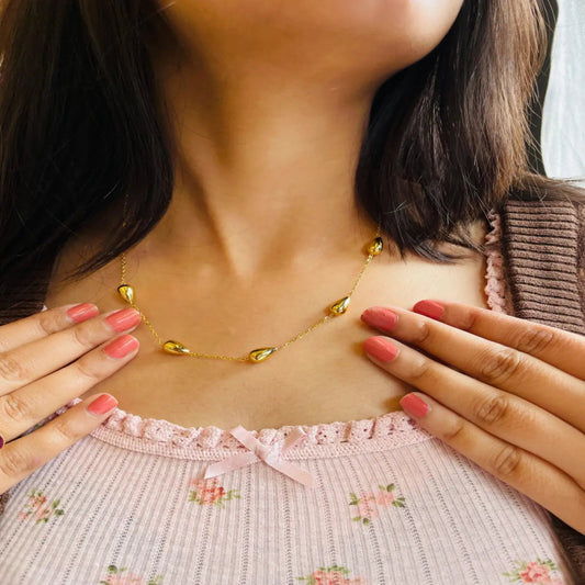 TEARDROP CHARM NECKLACE | JP-NK-0008 | ANTI TARNISH | JALPARI