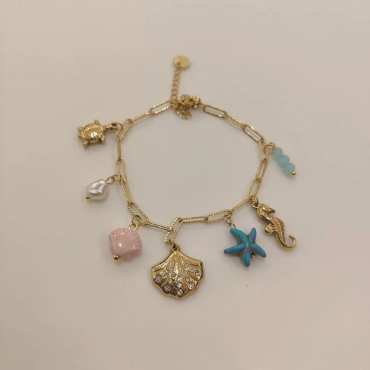 OCEAN CHARM CHAIN BRACELET | JP-CB-0008 | ANTI-TARNISH