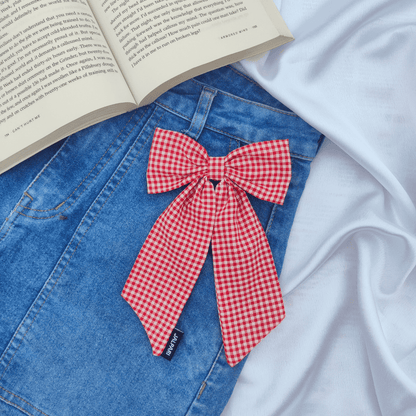 RED AND WHITE GINGHAM COMBO | PACK OF 3 | COTTON FABRIC