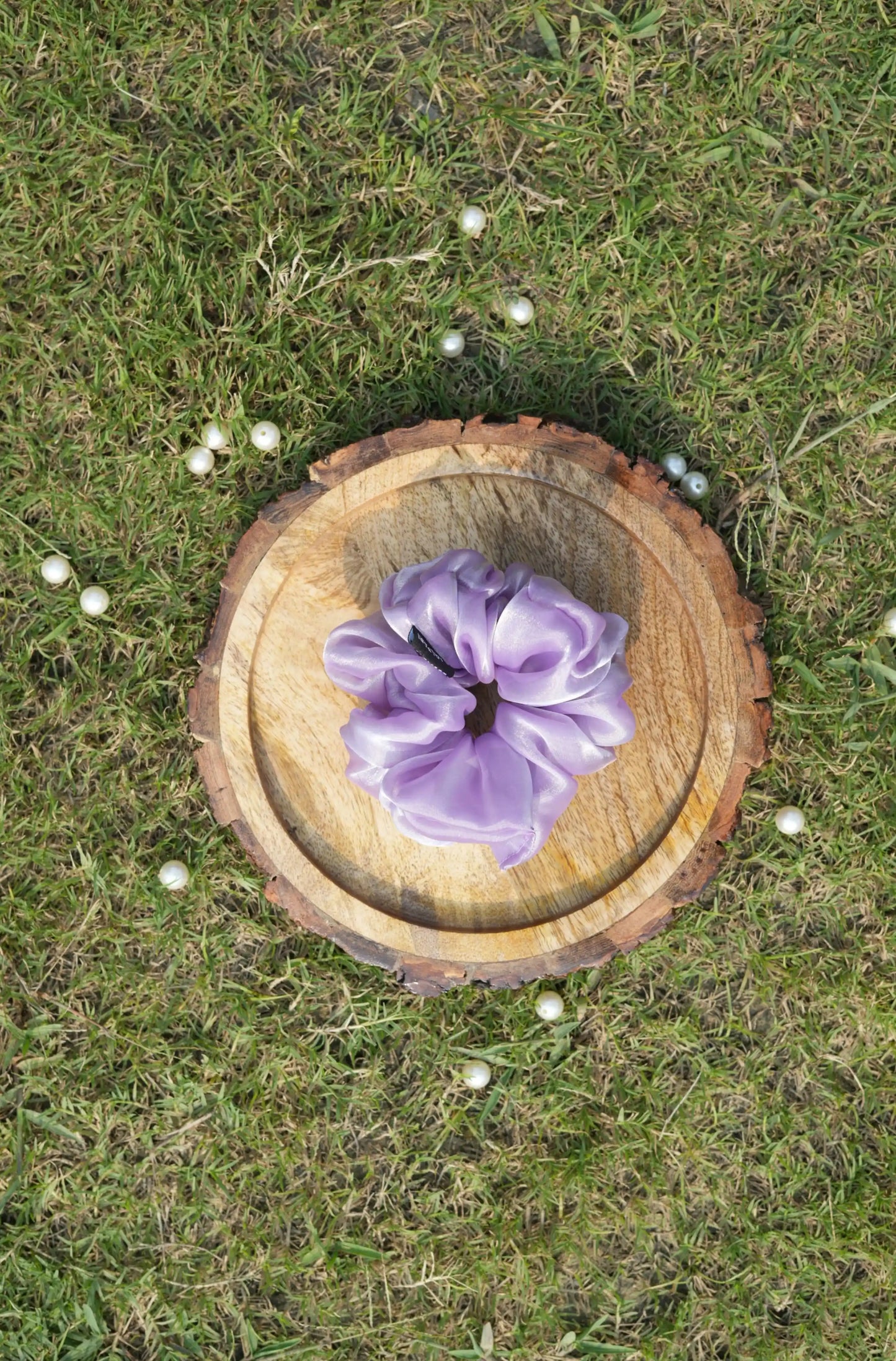 SCRUNCHIE |  LAVENDER COLOUR  | JIMMY CHOO FABRIC