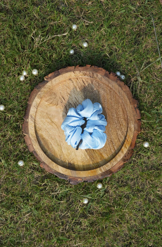 SCRUNCHIE | SKY BLUE COLOUR  | JIMMY CHOO FABRIC