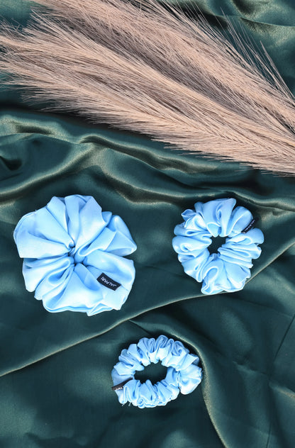SCRUNCHIE |  SKY BLUE COLOUR  | SATIN FABRIC
