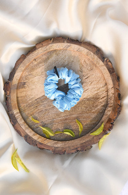SCRUNCHIE |  SKY BLUE COLOUR  | SATIN FABRIC