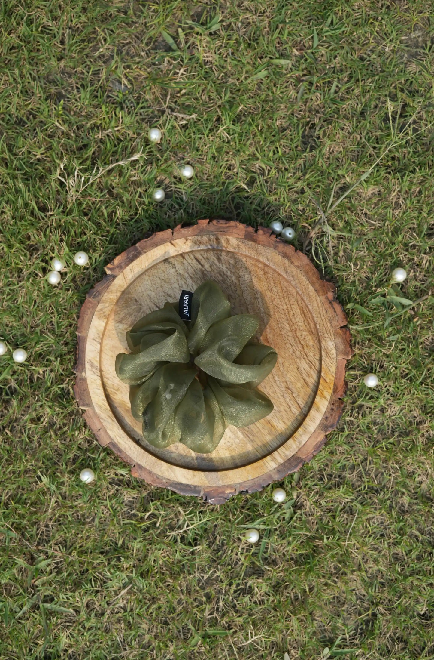 SCRUNCHIE |  FOREST GREEN COLOUR  | ORGANZA FABRIC