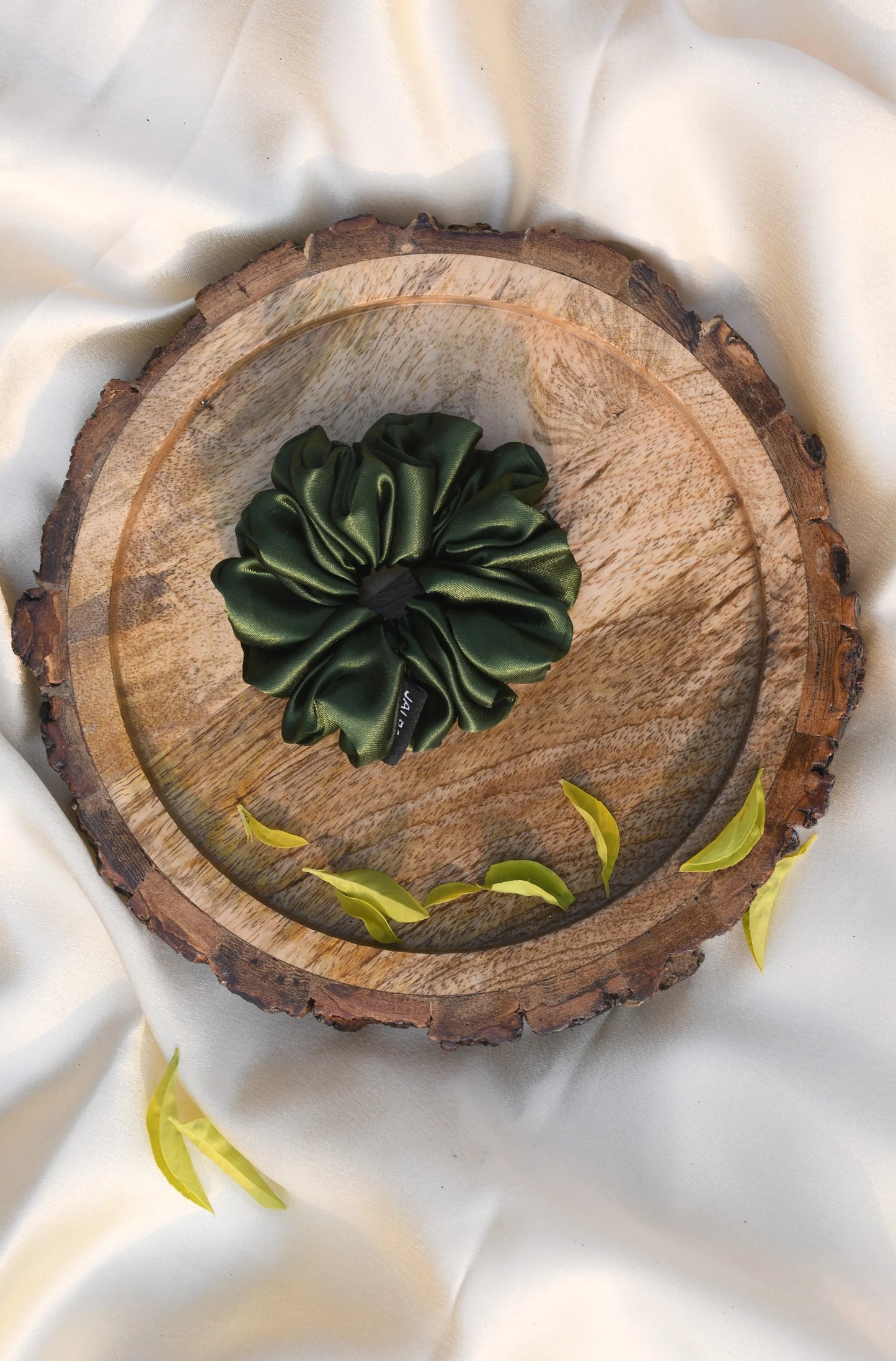 SCRUNCHIE |  FOREST GREEN  COLOUR  | SATIN FABRIC