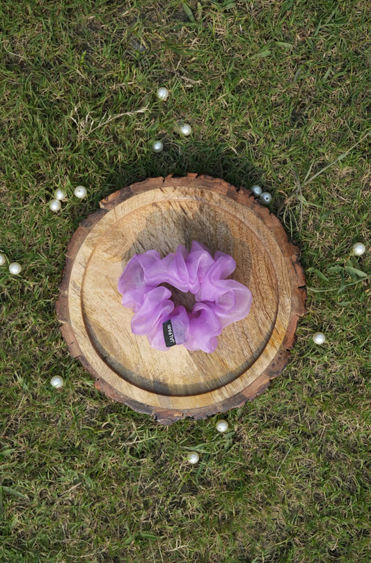SCRUNCHIE |  LAVENDER COLOUR  | ORGANZA FABRIC