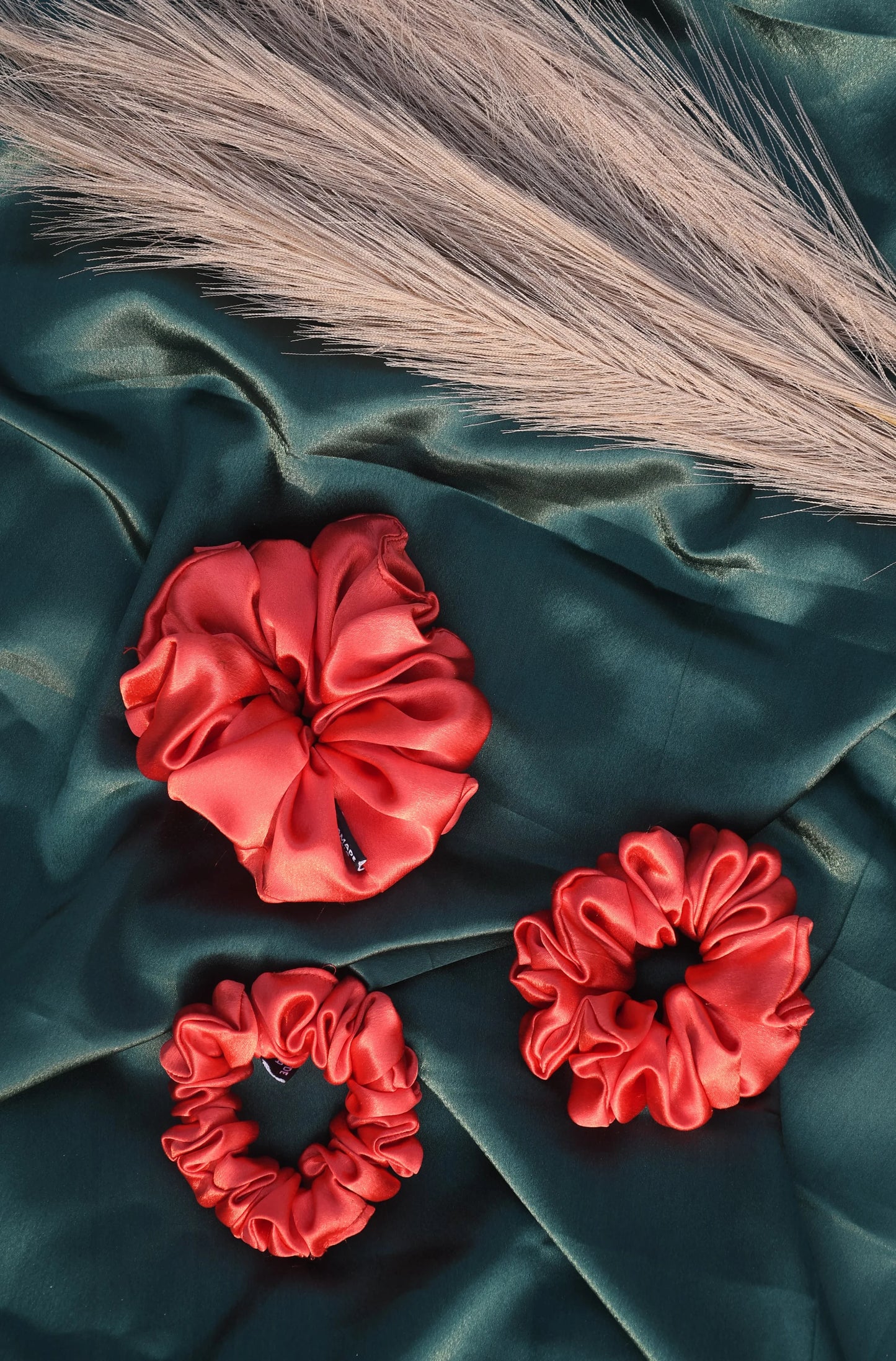 SCRUNCHIE |  RED COLOUR  | SATIN FABRIC