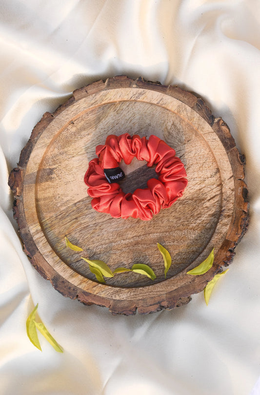 SCRUNCHIE |  RED COLOUR  | SATIN FABRIC