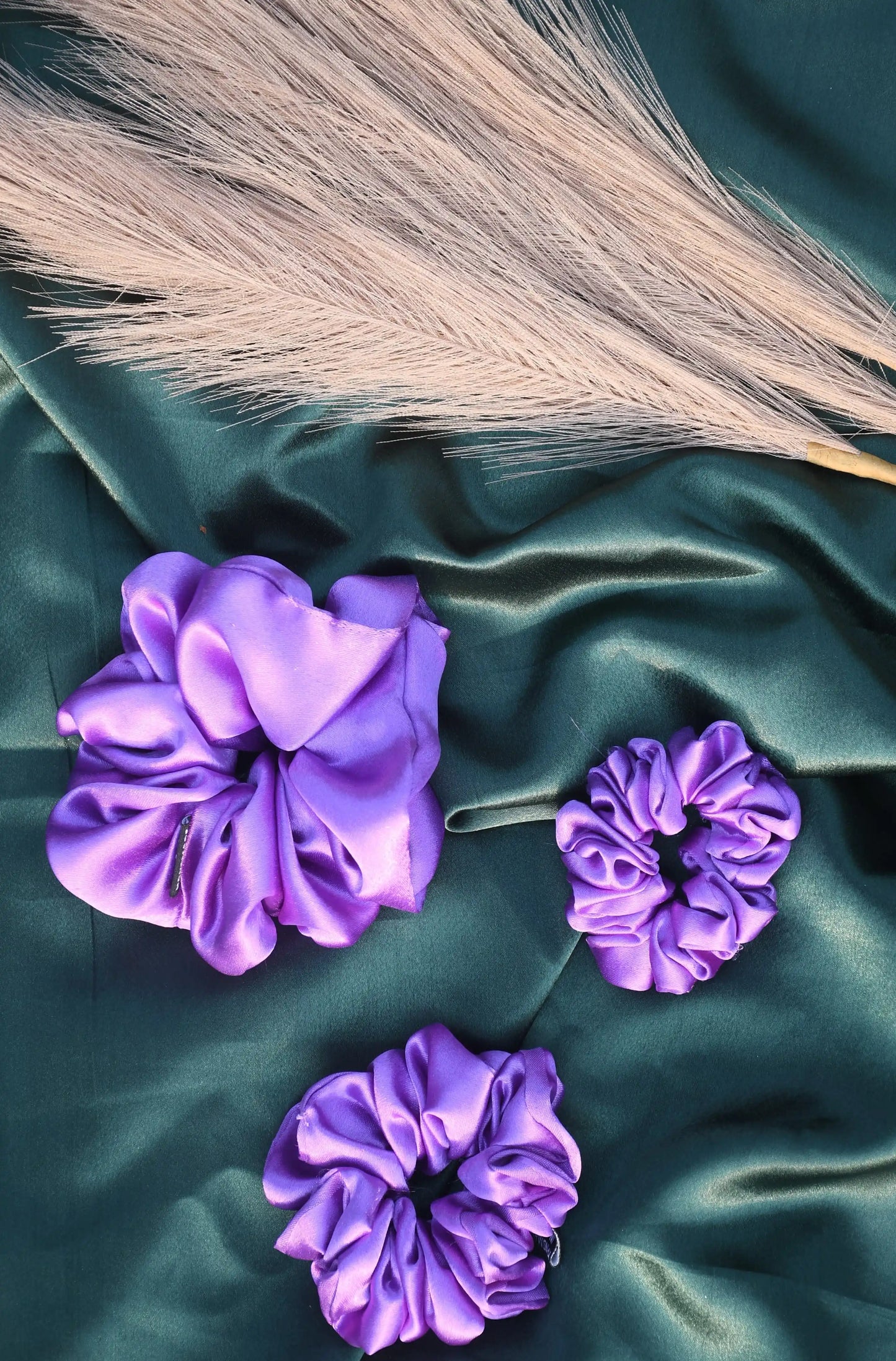 SCRUNCHIE |  ROYAL PURPLE COLOUR  | SATIN FABRIC