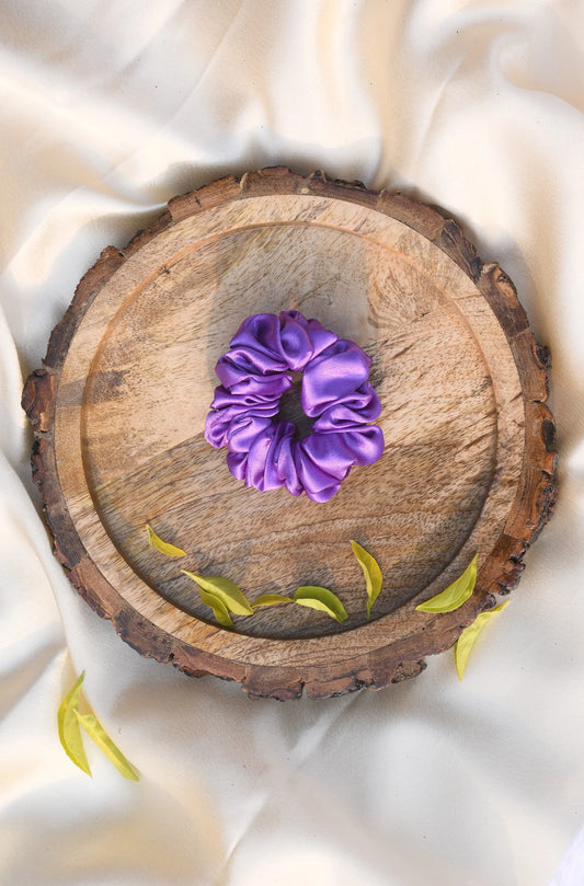 SCRUNCHIE |  ROYAL PURPLE COLOUR  | SATIN FABRIC