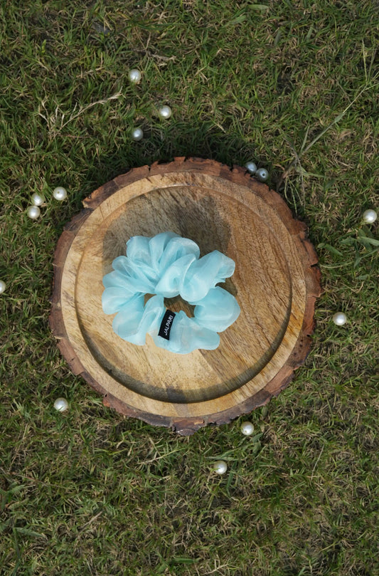 SCRUNCHIE |  SKY BLUE COLOUR  | ORGANZA FABRIC