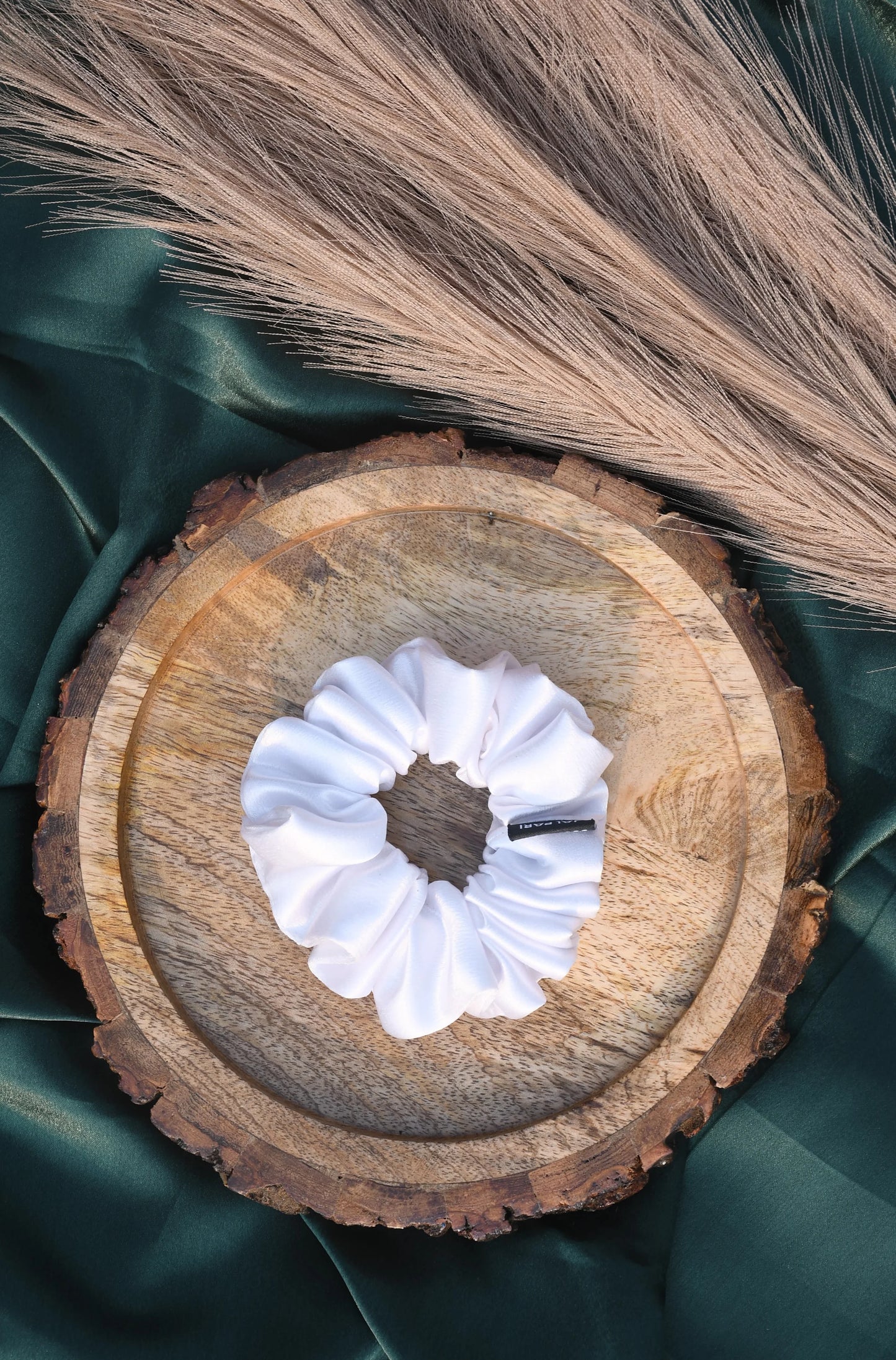SCRUNCHIE |  WHITE COLOUR  | SATIN FABRIC