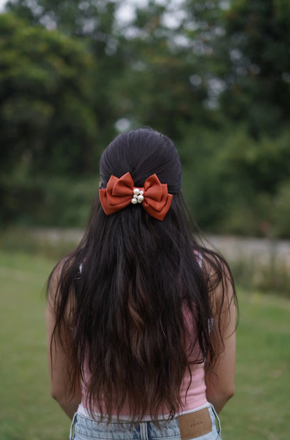 TRIPLE LAYER BOW | SATIN FABRIC