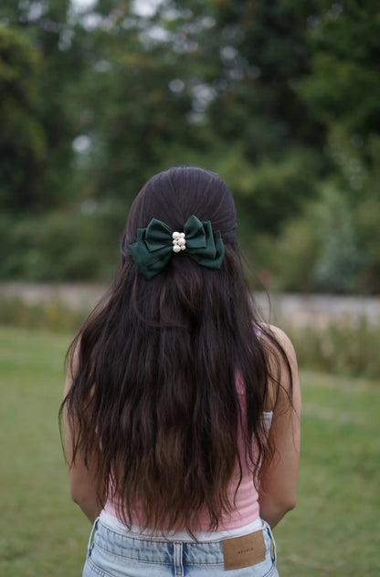 TRIPLE LAYER BOW | SATIN FABRIC